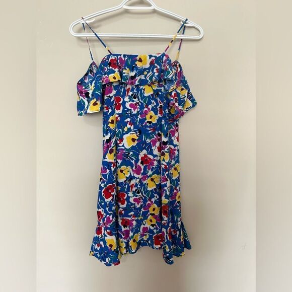 Top Shop Floral Blue Wrap Dress - Picture 11 of 15